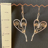 Woven Spiral Wave Heart Earrings
