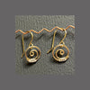 Regular Spiral Earrings, Gold with Silver Weaving