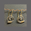 Regular Spiral Earrings, Silver with Gold Weaving