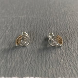 Post Earrings, Nautilus Spirals